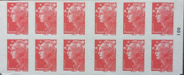 4197-C14a Carré Noir Sur N° 100 Beaujard TVP Rouge Faciale De 17.16€ - Modern : 1959-...