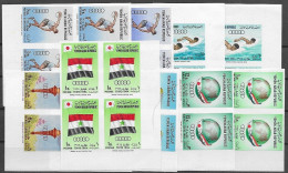 Yemen 4 Complete IMPERF Sets 1964 Mnh ** 240 Euros (sorry For Hair On Scan) - Yemen