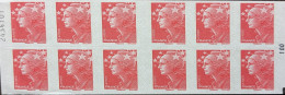 4197-C19a Carré Noir Sur N° 100 Beaujard TVP Rouge Faciale De 17.16€ - Moderne : 1959-...