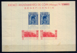 PRO COÍN , RETABLO DE SAN JUAN , IGLESIA DE LA SANTÍSIMA TRINIDAD , NUEVO CON CHARNELA , FESOFI Nº HB 4 - Spanish Civil War Labels