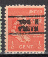 MM-888; USA Precancel/Vorausentwertung/Preo; HANKS (ND), Type 729 - Prematasellado