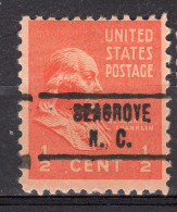 MM-876; USA Precancel/Vorausentwertung/Preo; SEAGROVE (NC), Type 734 - Voorafgestempeld