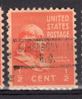 MM-874; USA Precancel/Vorausentwertung/Preo; ROBERSONVILLE (NC), Type 734 - Precancels