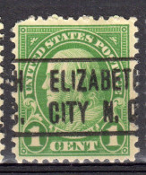 MM-859; USA Precancel/Vorausentwertung/Preo; ELIZABETH CITY (NC), Type 467 - Precancels