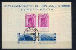 PRO COÍN , RETABLO DE SAN JUAN , IGLESIA DE LA SANTÍSIMA TRINIDAD , FESOFI Nº HB 7 , CANCELADA - Spanish Civil War Labels