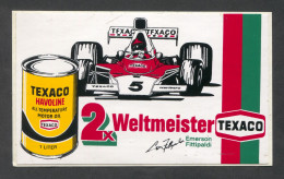 TEXACO Fuel Carburant Essence Petrol, Formula 1 Emerson Fittipaldi, Sticker Autocollant - Adesivi
