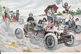 FANTAISIES. ILLUSTRATEURS . FILLETTES,BEBES MULTIPLES Sur Automobiles - Scènes & Paysages