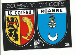 ROANNE LE COTEAU (42) écussons Adhèsifs - Roanne