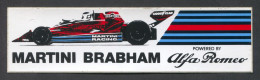 Martini Brabham Formula 1 Racing Grand Prix, Alfa Romeo, Sticker Autocollant - Autocollants