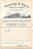 DISTILERIE DE KIRSCH - FABRIQUE D'ABSINTHE - LEMERCIER & DAVAL à PREDURUPT,près  Fougerolle - Autres & Non Classés