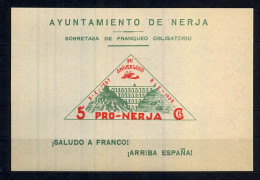 EMISIONES LOCALES GUERRA CIVIL, NERJA,  FESOFI  Nº 10 ** - Spanish Civil War Labels