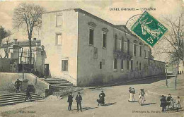 34 - Lunel - L'Hospice - Animée - Etat Coin Supérieur Gauche Plié - CPA - Voir Scans Recto-Verso - Lunel