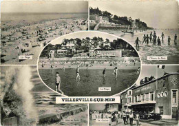 14 - Villerville Sur Mer - Multivues - Casino - Automobiles - Scènes De Plage - Mention Photographie Véritable - Carte D - Villerville