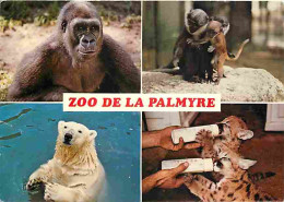 Animaux - Zoo De La Palmyre - Gorilles - Singes Lhoest - Ours Blanc - Bébé Pumas - Multivues - CPM - Voir Scans Recto-Ve - Sonstige & Ohne Zuordnung