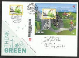 Portugal Europa CEPT 2016 Think Green Vélo FDC Bloc Recommandée Europa 2016 Bike Bicycle R FDC Souvenir Sheet - 2016