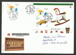 Portugal Madère Madeira Europa CEPT 2015 FDC Recommandée  Bloc Vieux Jouets Cheval Voiture Taxi S/s R FDC Old Toys Horse - 2015