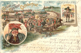 München - Gruss Vom Oktoberfest - Litho - Muenchen