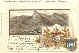 Oberammergau - Litho Prägekarte - Oberammergau