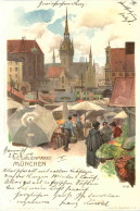 München - Viktualienmarkt - Litho - München