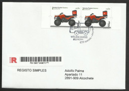 Portugal Madère Europa CEPT 2013 Voiture Poste Moto 4x4 Kawasaki KVF360 FDC Recommandée Madeira Postal Vehicles R FDC - Motorräder