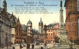 72092508 Frankfurt Main Paulsplatz Rathaus Einheits- Denkmal Frankfurt - Frankfurt A. Main