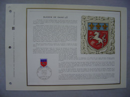 FDC - CEF De 1966 : Blason De Saint Lô (Rare, Tirage 4.000 Ex.).  En TB état. - 1960-1969