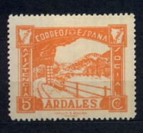 EMISIONES LOCALES GUERRA CIVIL, ARDALES - MÁLAGA, FESOFI Nº 2 *, ASISTENCIA SOCIAL , FERROCARRIL CÓRDOBA - MÁLAGA - Spanish Civil War Labels