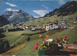 72092335 Hirschegg Kleinwalsertal Vorarlberg Mit Widderstein Und Heuberg Hirsche - Altri & Non Classificati