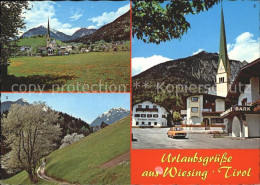 72092305 Wiesing Tirol Ortsansicht Wanderweg Fuchloch Dorfpartie Kirche Wiesing  - Sonstige & Ohne Zuordnung