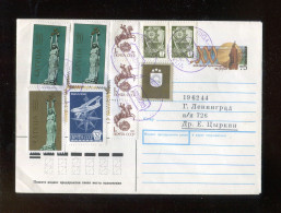 "LETTLAND" 1992, Ganzsachenumschlag Mit Lettland/UdSSR-Zusatzfrankatur Ex Riga (L2096) - Latvia