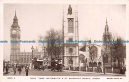 R142931 Clock Tower. Westminster And St. Margarets Church. London. Rotary Photo. - Andere & Zonder Classificatie
