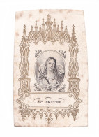 Sainte Agathe, Gravure Ancienne - Images Religieuses