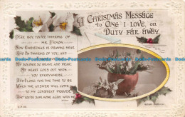 R142970 A Christmas Message To One I Love On Dury Far Away. Dear Boy Youre Think - World