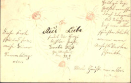 13809621 - Liebes-AK Von 1902 , Mit Messer Geritzt - Autres & Non Classés