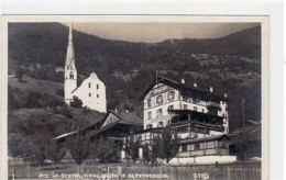 39049321 - Oetz In Tirol Mit Gasthof Alpenverein Und Kirche Gelaufen Von 1929. Leichter Bug Und Durchdruck Oben Rechts, - Sonstige & Ohne Zuordnung
