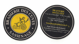 SOUS BOCKS BIÈRE BRASSERIE DES CUVES  RECTO VERSO - Beer Mats