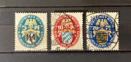 Deutsches Reich - 1925 - Michel Nr. 375/377 - Gestempelt - Used Stamps