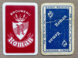 (2 X) - Speelkaart / Carte à Jouer - Brouwerij ROMAN Bieren Bronnen (Mater, Oudenaarde) BELGIUM - Autres & Non Classés