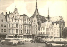 72092008 Rostock Mecklenburg-Vorpommern Giebelwand Thaelmannplatz Mit Marienkirc - Rostock