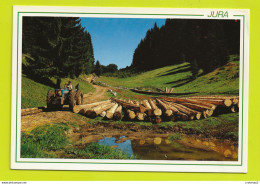 39 Paysage Du JURA écrite De CHAMPAGNOLE En 1991 Forêt Bois Grumes Tracteur - Champagnole