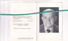 Albert Floribert Duquesnoy-Pauwels, Desselgem 1910, Kortrijk 1994. Foto - Obituary Notices