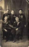 Carte Photo Groupe De Jeunes Hommes Conscrits ? Musique Trompette Grenoble 1927 - Fotografia