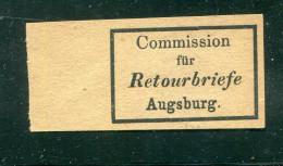 "BAYERN" Retourmarke "Augsburg" (*) (L2108) - Mint