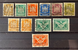 Deutsches Reich - 1924/25 - Michel Nr. 355/361, 370/371 - Gestempelt - Gebraucht