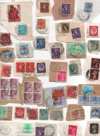 VARIOUS NORTHERN AND SOUTHERN IRELAND POSTMARKS ON CUT OFF STAMPS - Poststempel