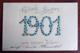 AK Glück Und Segen 1901 Zum Neuen Jahre ! - Ajout Paillettes - Obl. Breslau - Neujahr