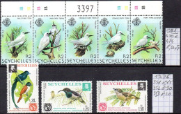 SEYCHELLES Oiseau Bird Vogel Full Set 5 Val. Neuf MNH **  Année Year 1976 Et1981 N° YT 351 à 353 Et 470 à 474 - Seychelles (1976-...)