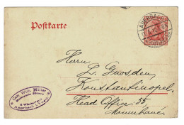 EP E.P. Entier Postale Ganzsache Deutschland Deutsches Reich 1912 Muller Mechanische Stickerei & Wasche Fabrik Auerbach - Postcards