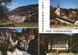 72090929 Eisenkappel-Vellach Panorama Kirche Troegenerklamm Schloss Hagenegg Eis - Autres & Non Classés