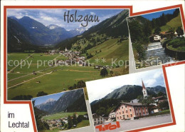 72090920 Holzgau Panorama Dorfbach Kirche Holzgau - Autres & Non Classés